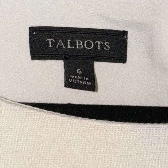 Talbots Midi Ponte Scalloped Color Block Dress Red Size 6 - Picture 3 of 4